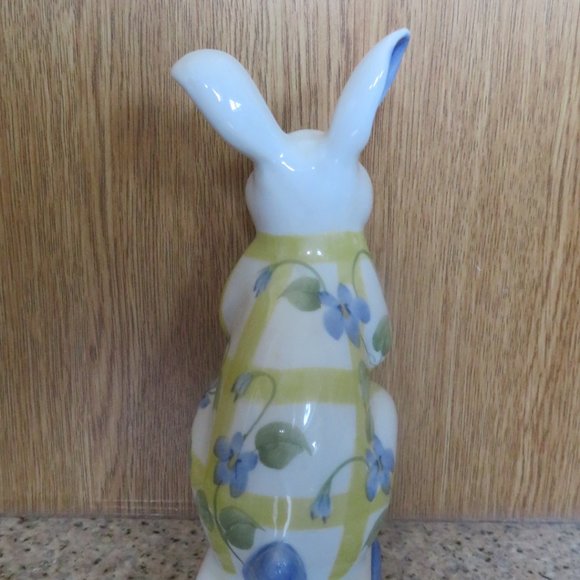 *Vintage* Andrea by Sadek Hand Painted RABBIT Figurine Ceramic Whimsical (K404) - Picture 4 of 7